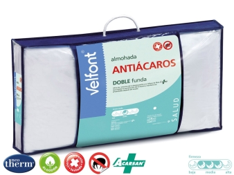 Almohada Antiácaros Algodón Doble Funda
