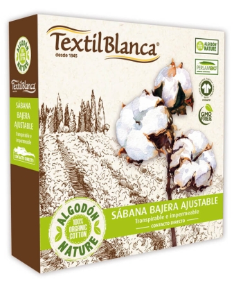 Sábana Bajera Protectora Textil Blanca Nature