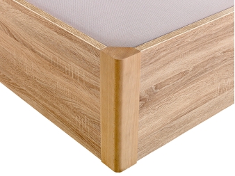 Arcón de gran capacidad con esquinas de madera Design natural