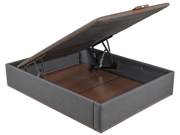 Canapé tapizado eléctrico Design Pikolin abierto color piombo