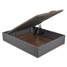 Canapé tapizado eléctrico Design Pikolin abierto color piombo