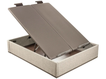Canapé abatible Design Pikolin con tapa doble en apertura independiente ash