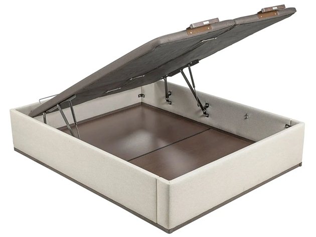 Canapé Design tapizado tapa doble Pikolin color aspen abierto