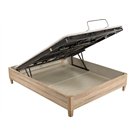 Estructura del arcón abatible Ergodés Al Aire natural con tapa elevable y gran estabilidad