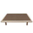 Base tapizada Divanlin Textil vista frontal con patas ash