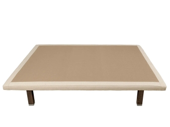 Base tapizada Divanlin Textil vista frontal con patas aspen
