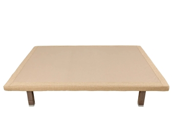 Base tapizada Divanlin Textil vista frontal con patas cooper