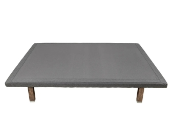 Base tapizada Divanlin Textil vista frontal con patas piombo