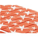 Detalle lateral en tejido structure naranja y ribete del colchón Ágatha Orange