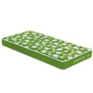 Colchón juvenil verde Agatha Green vista general con flor blanca