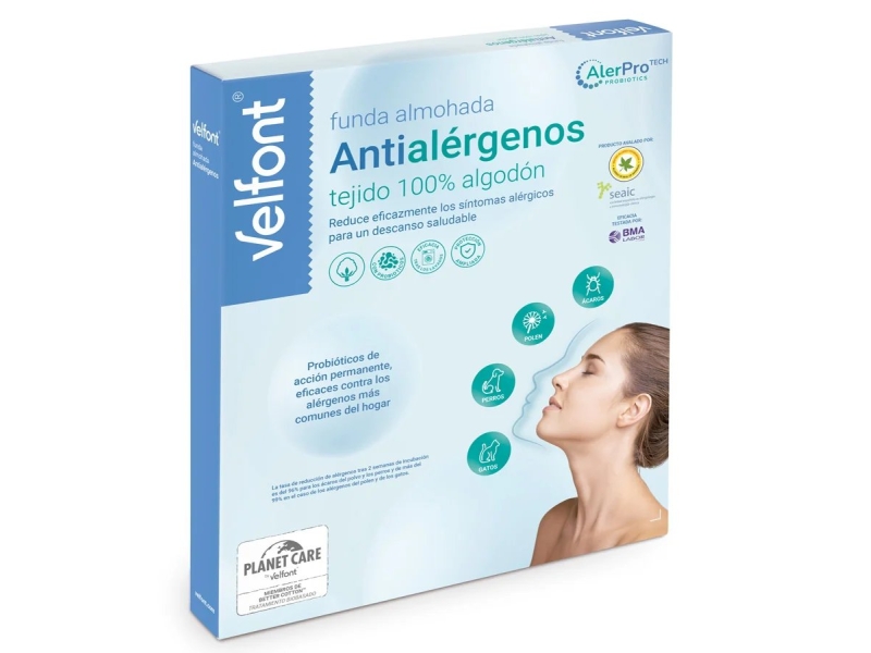 Funda Almohada Antialérgenos Velfont AlerProTECH (pack)