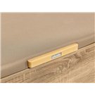 Detalle tirador del Canapé Naturebox 2.0 doble tapa y alta capacidad natural