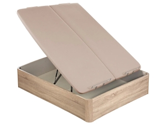 Canapé Abatible Naturbox 2.0 Plus Tapa Doble natural Abierto