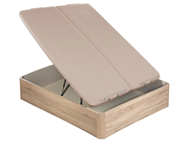 Canapé Abatible Naturbox 2.0 Plus Tapa Doble natural Abierto