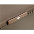 Detalle tirador del Canapé Naturebox 2.0 doble tapa y alta capacidad wengué