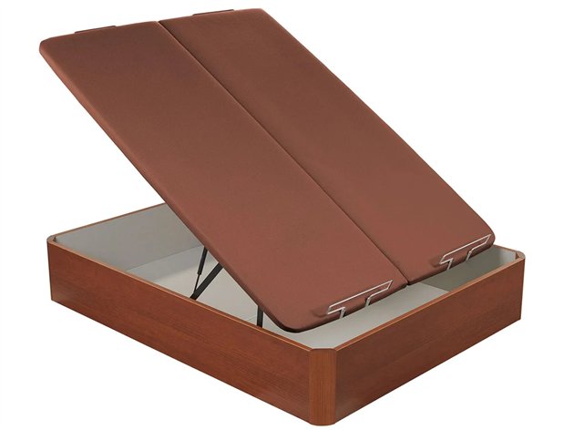 Canapé Abatible Pikolin Naturbox 2.0 Tapa Doble Abierto cerezo