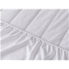 Detalle del tejido rizo y platabanda elástica del cubrecolchón