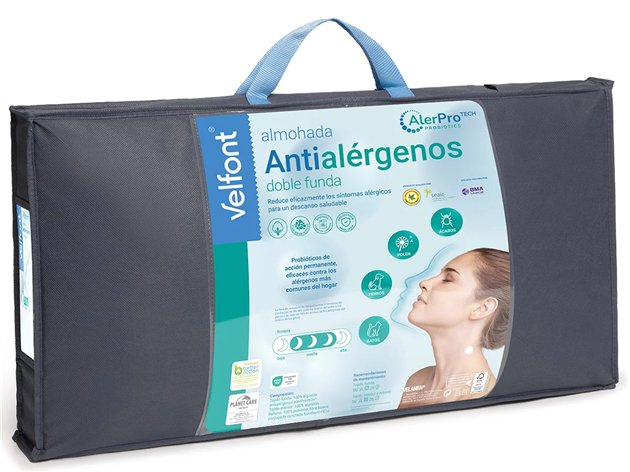 Almohada Antialérgenos Velfont AlerProTECH en bolsa