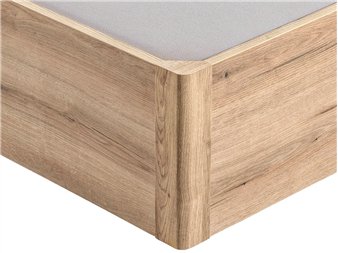 Arcón de gran capacidad con esquinas de madera Design roble