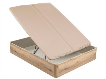 Canapé Abatible Naturbox 2.0 Plus Tapa Doble roble Abierto