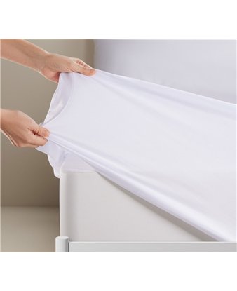 sabana bajera protectora total fit tencel extraelastica tex blanca