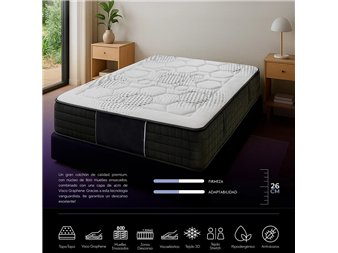Colchón de muelles ensacados KM2 de KoralFlex en un dormitorio moderno