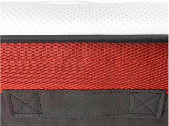 detalle asas colchon km7 rojo y negro