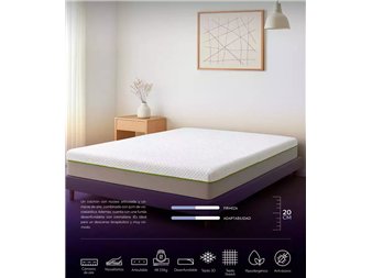 colchon km5 koralflex 20 cm desenfundable