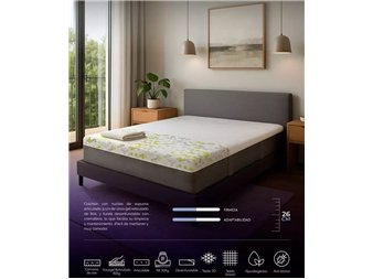 colchon viscogel km1 cama articulada ambiente natural
