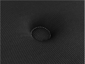 detalle capitone del colchon am vip10 con acabado negro